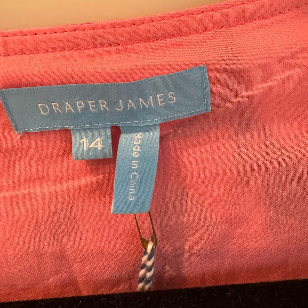 Draper James Coral-Pink wrap midi sundress - Picture 2 of 9
